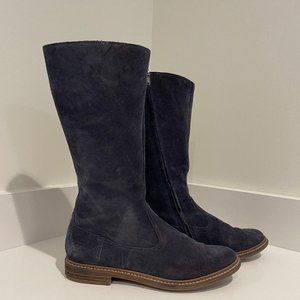Pom D'Api Tall Boots - Navy Suede - Size 37